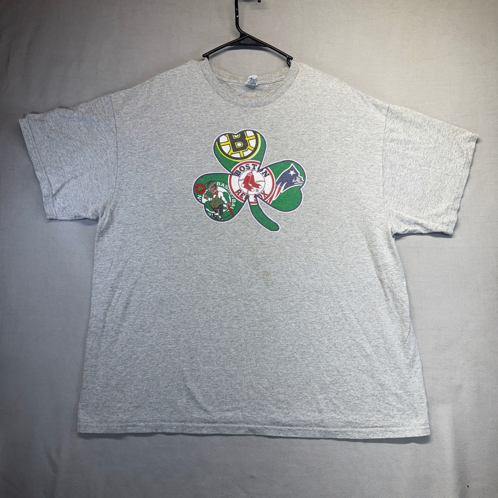Vintage Y2K Boston Sports T Shirt Mens 2XL Red Sox Celtics Bruins Patriots
